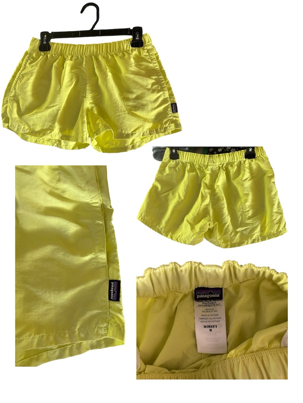 Patagonia Neon Yellow Women's Athletic Shorts